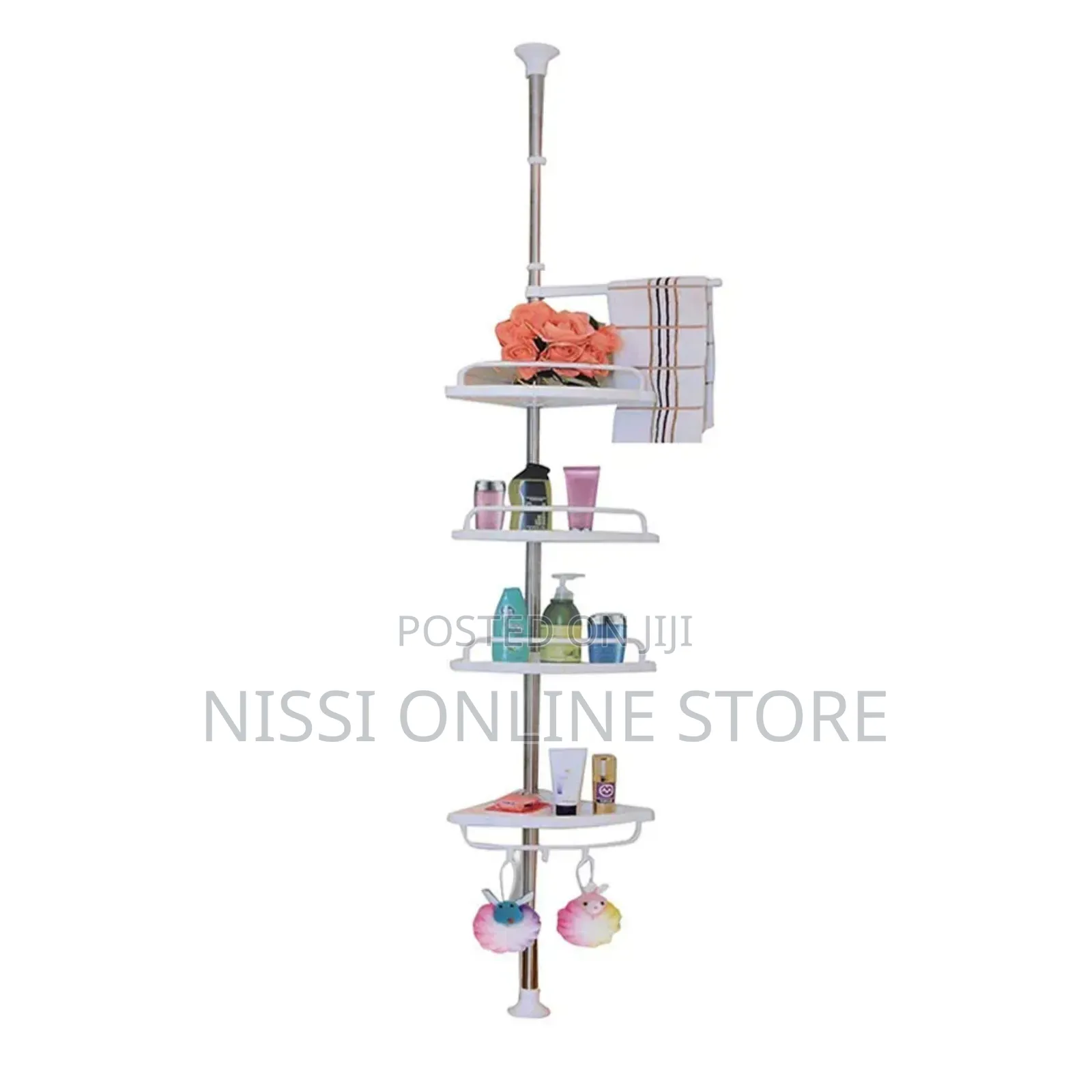 4 Tier Adjustable Bathroom Corner Shelf