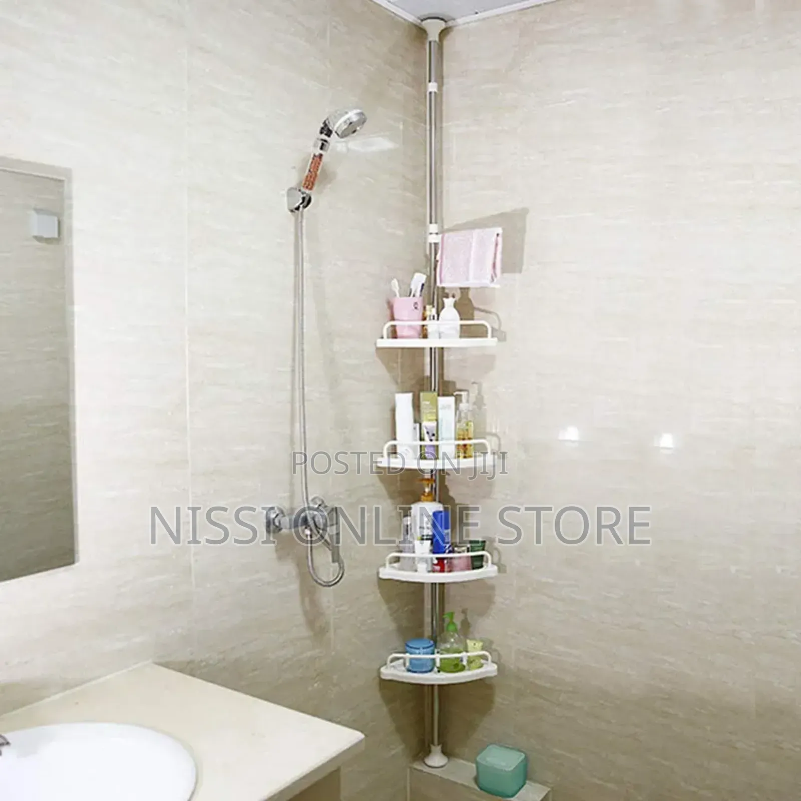 4 Tier Adjustable Bathroom Corner Shelf