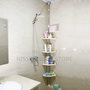 4 Tier Adjustable Bathroom Corner Shelf