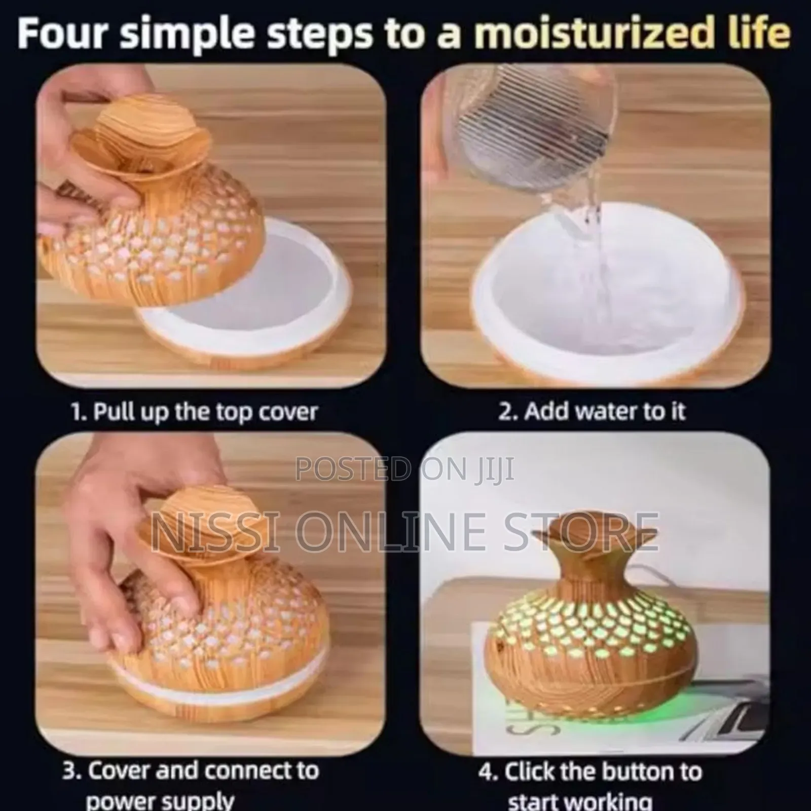 Wooden Vase Portable Humidifier