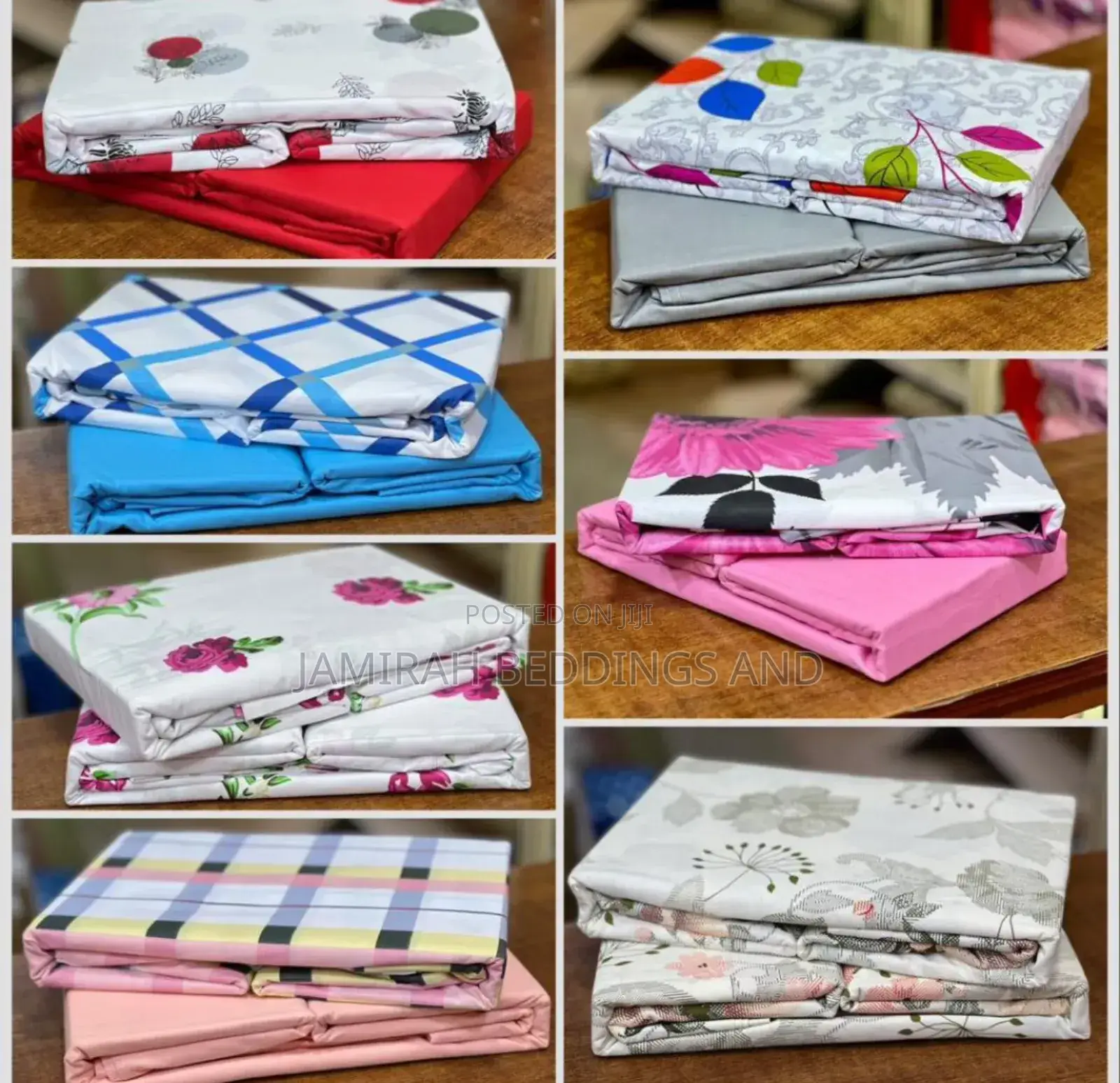 5*5 And 6*6 Cotton Bed Sheets With 4 Pillow Cases