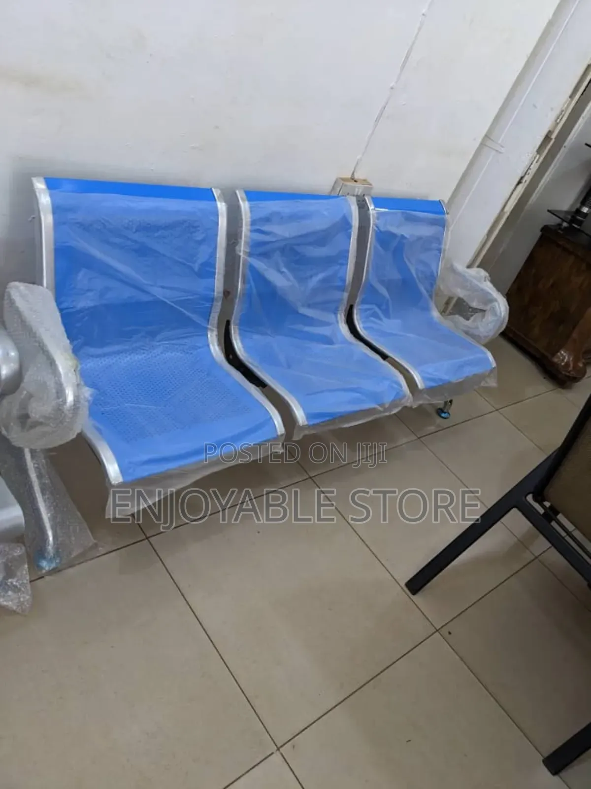 Blue Waiting Chair 3 Seater Waiting Chair Office Home/Clinic