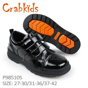 Kids School Shinny Shoes-Black