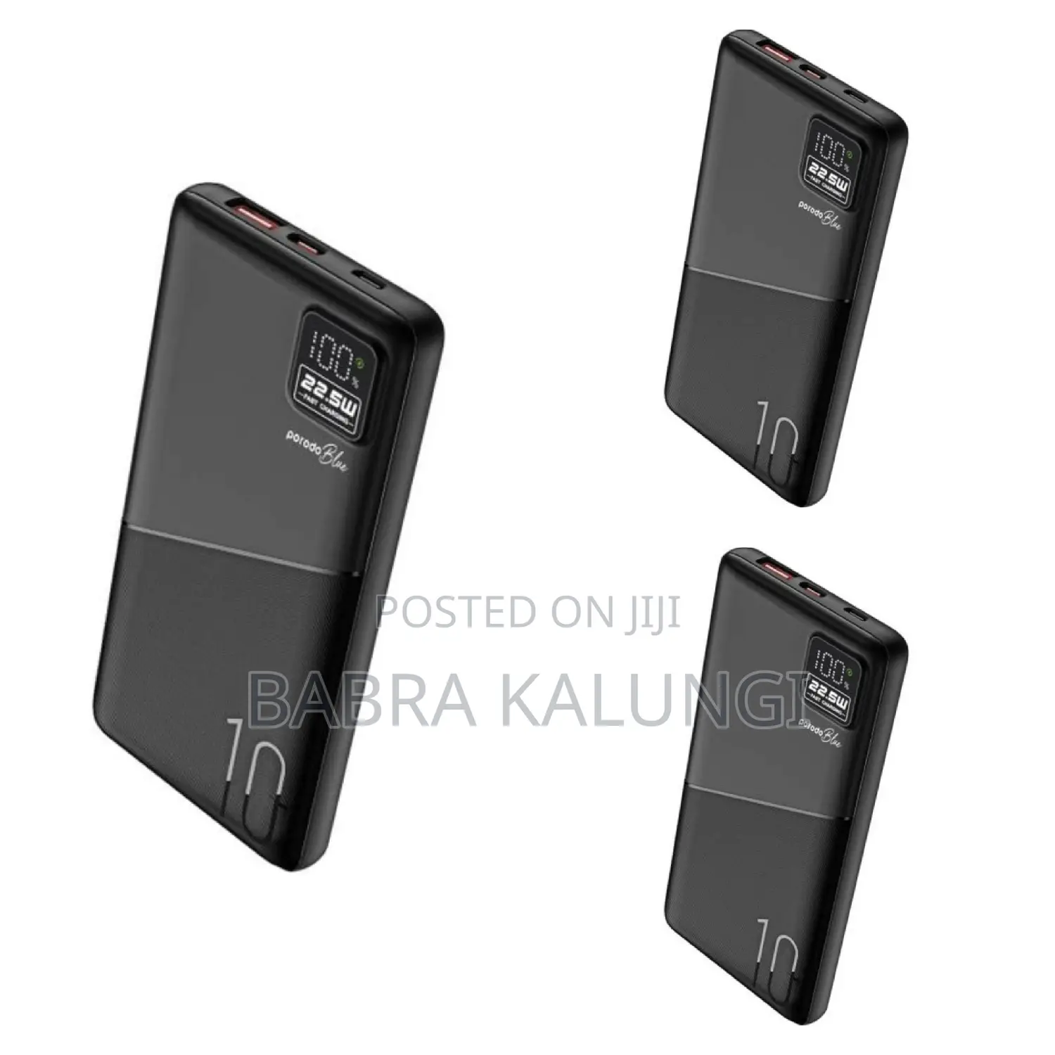 Porodo Blue 10000mah Quick Charge Power Bank