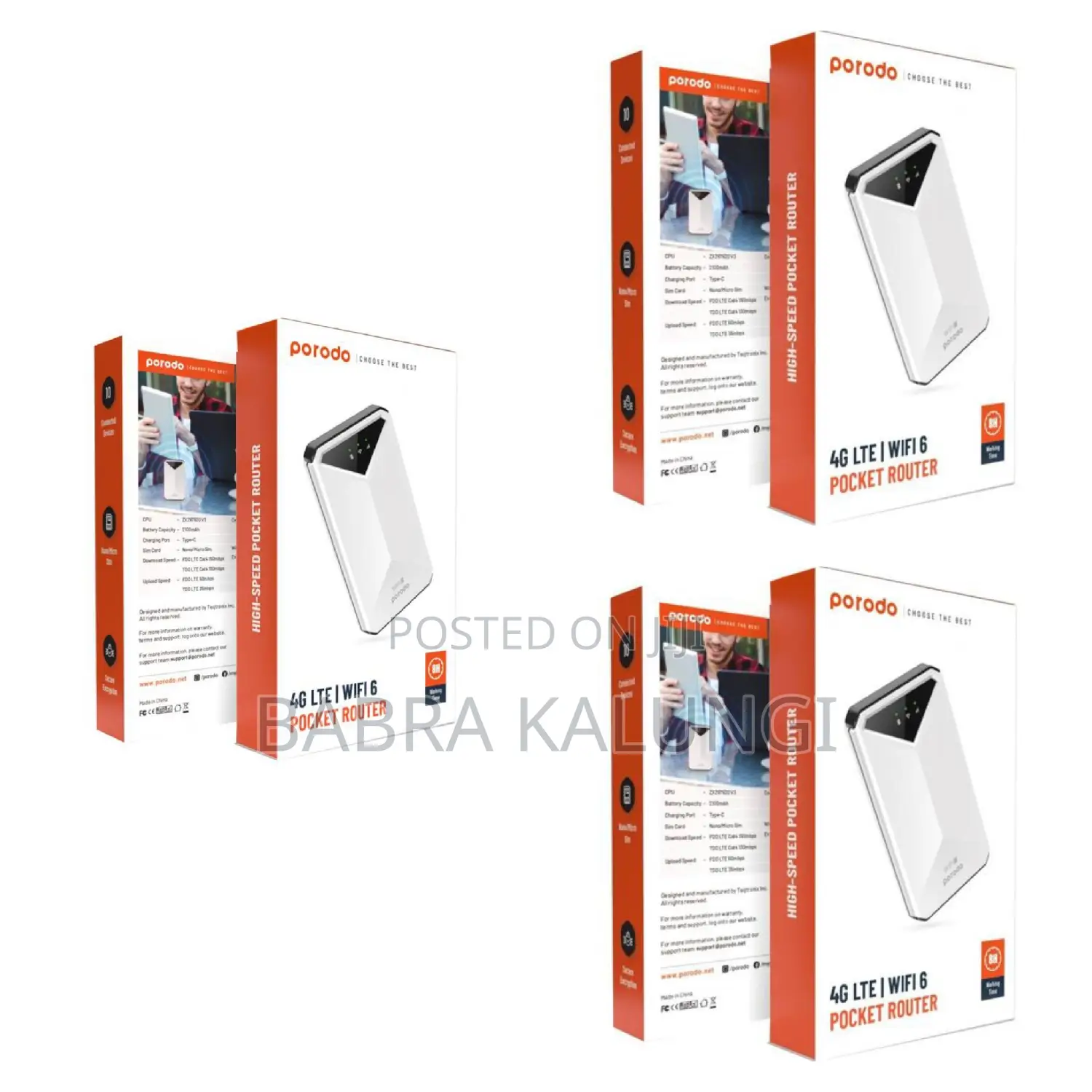 Porodo 4g Lte Wifi 6 Pocket Router 8