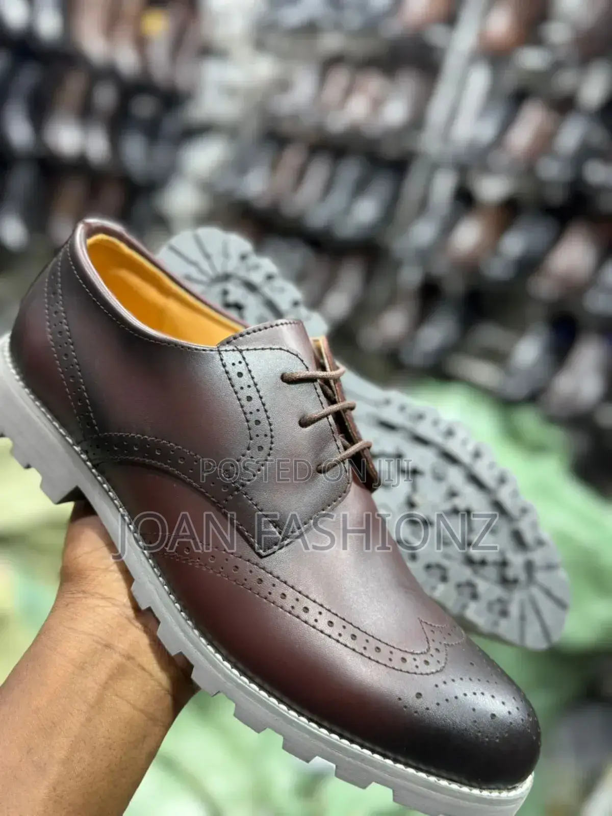 Men's Oxford Shoes-Coffee