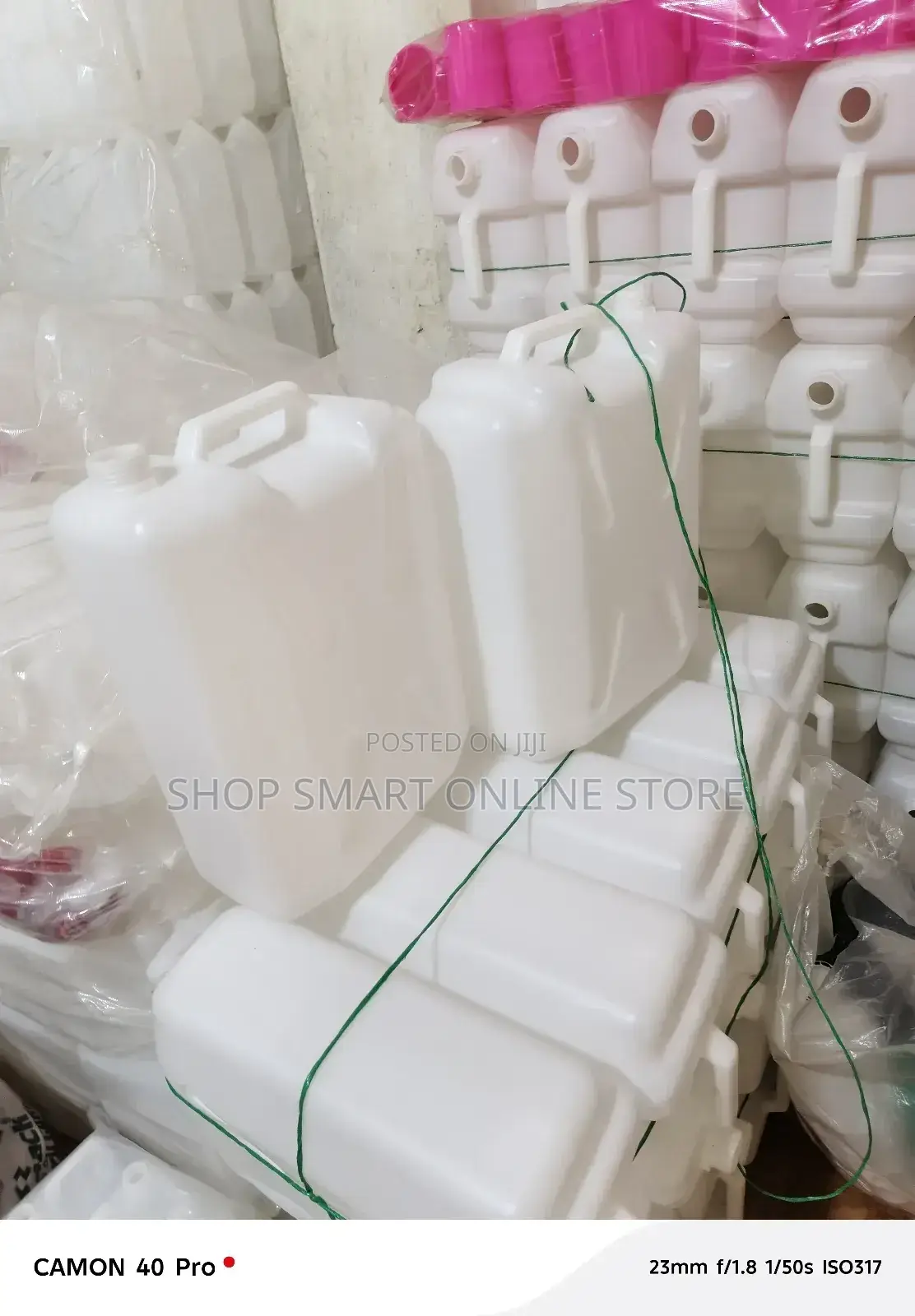 White Plastic Jerrycans 20ltrs