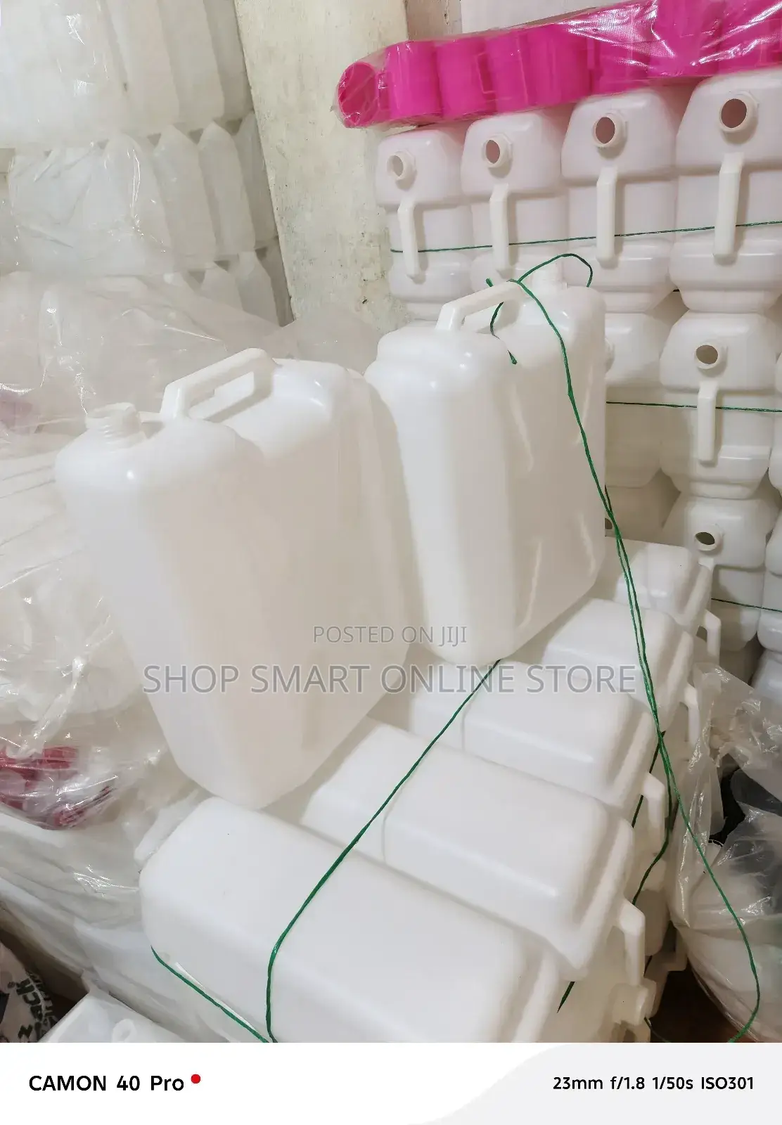 White Plastic Jerrycans 20ltrs