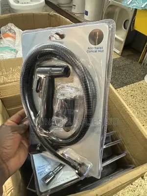 Shataf or Bidet Sprayer in Black and Silver