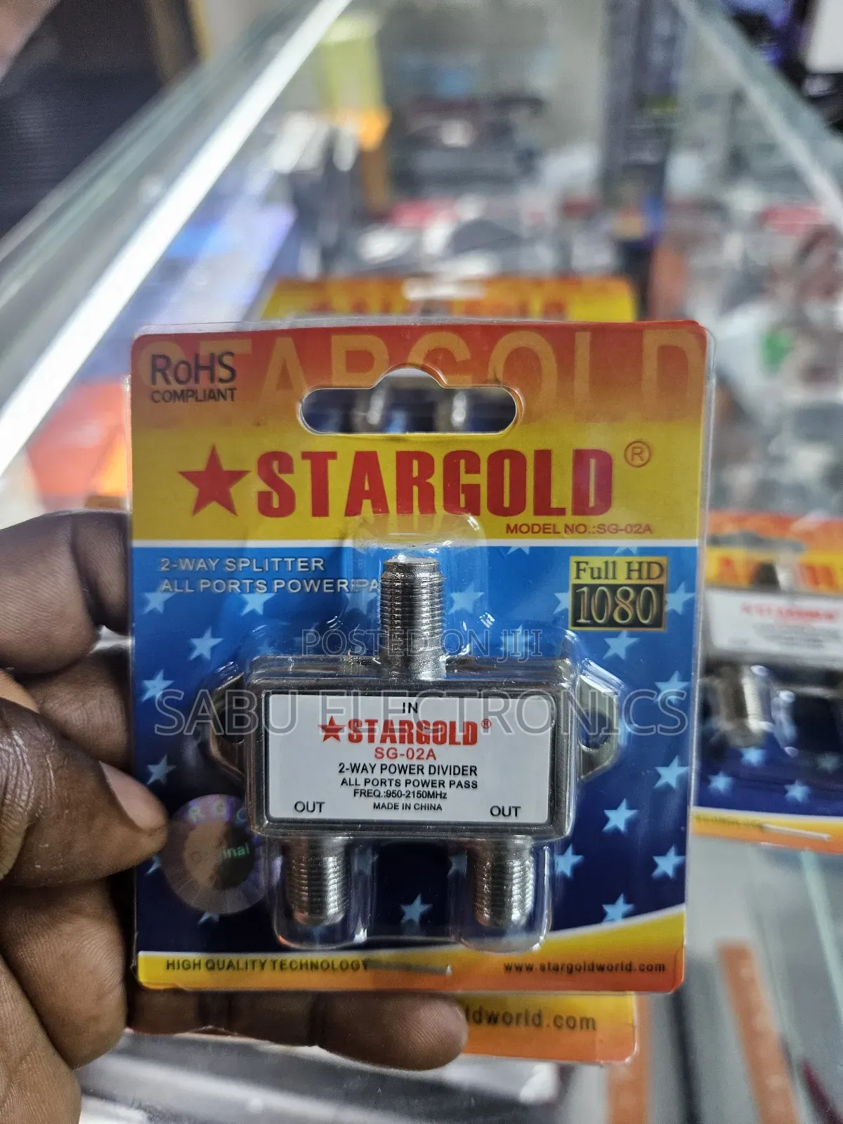 2-Way Satellite Tv Signal Splitter – Stargold Sg-02a