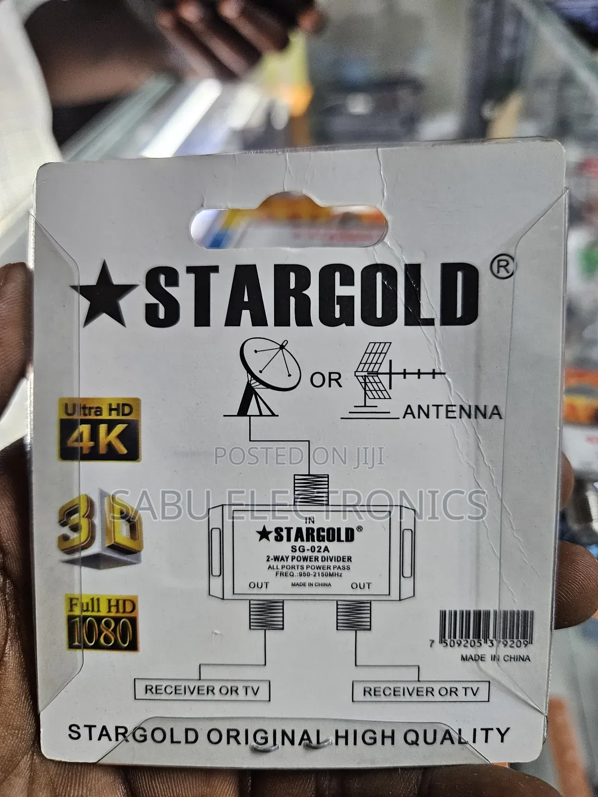 2-Way Satellite Tv Signal Splitter – Stargold Sg-02a