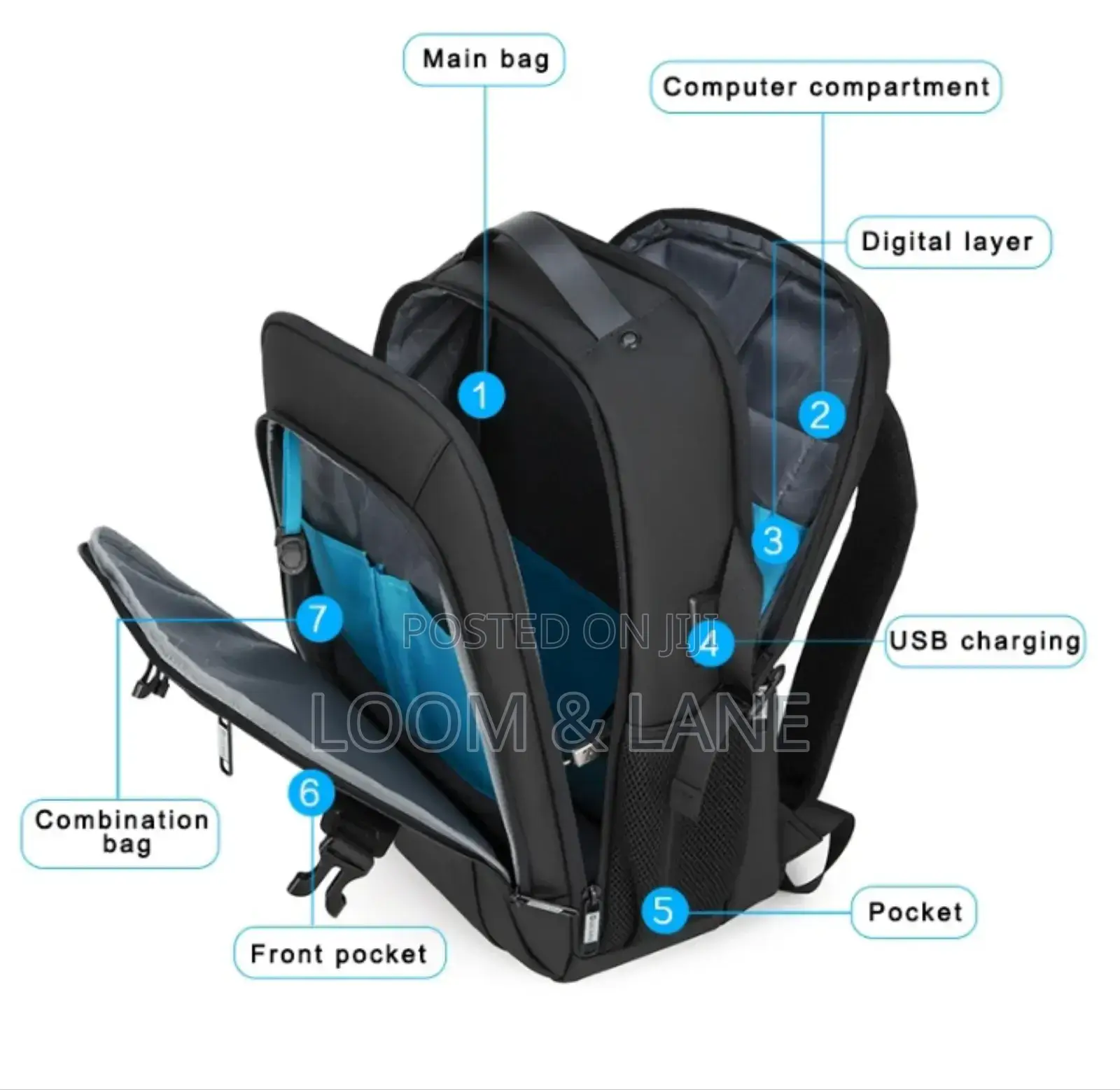 School Bags for Teen15.6 Inch Laptop Backpacks Water Resista