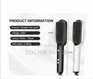 High Quality 2-in-1 Electric Hair Straightener, Comb