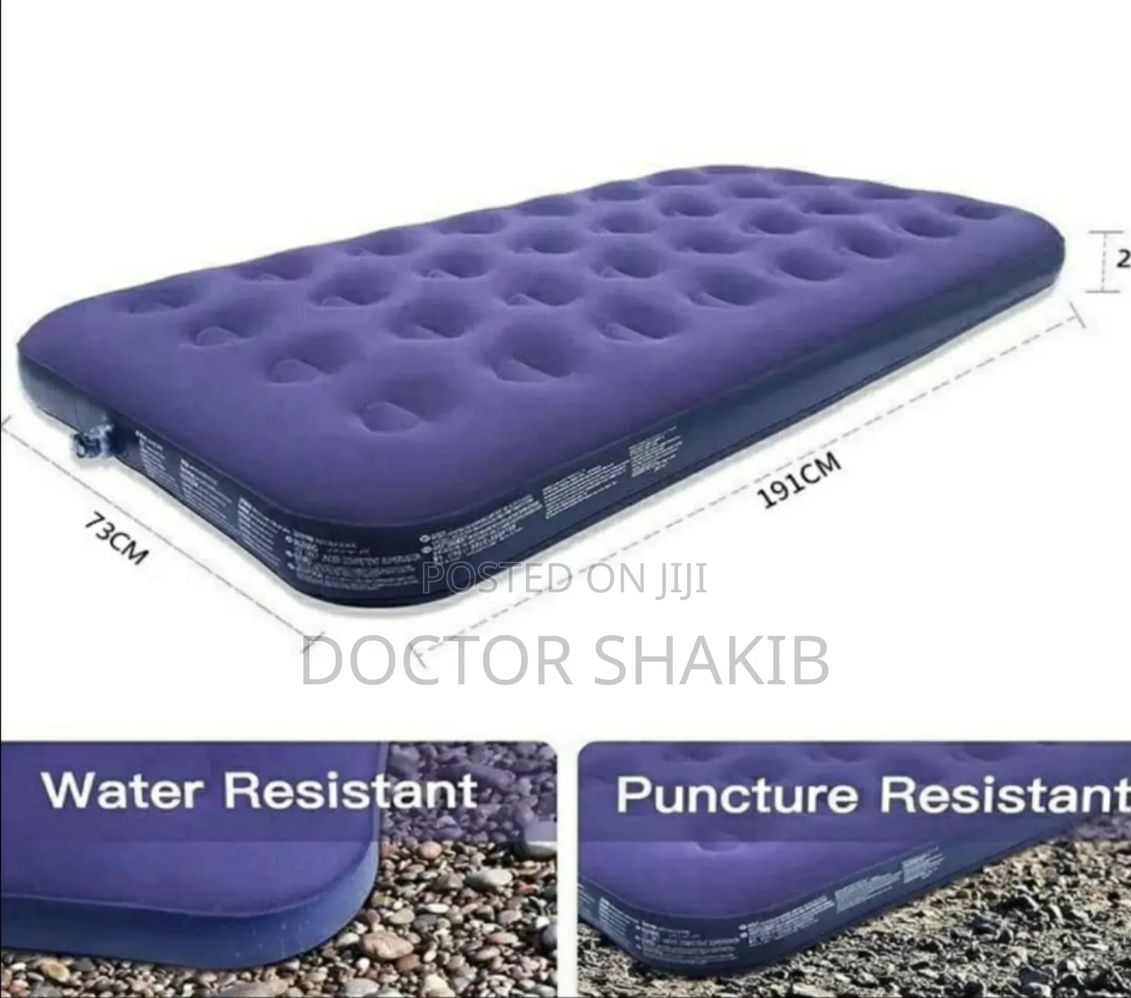 Brand New Portable Air Mattress Size Vary 4by6