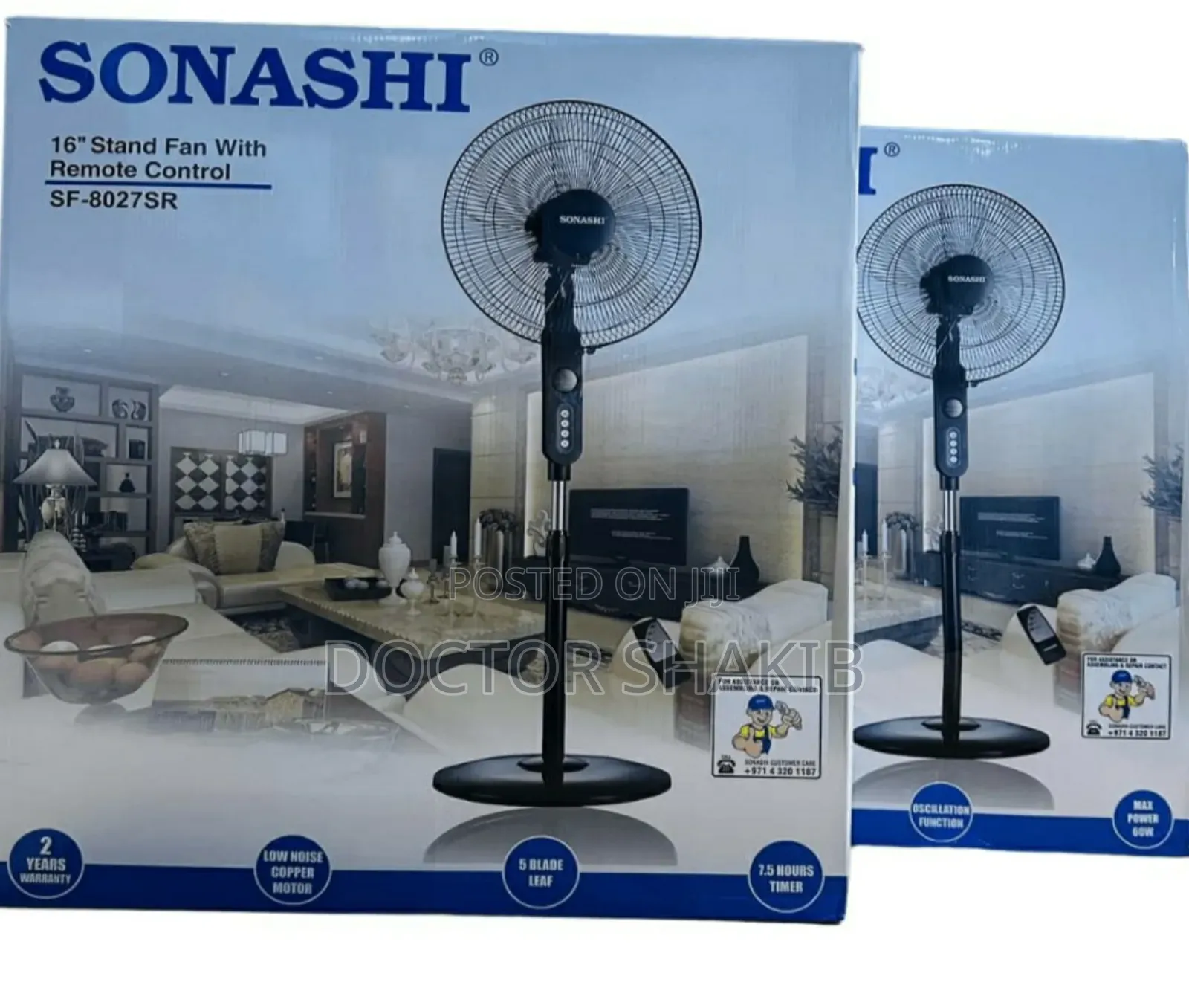 New Sonashi Stand Home/Office Fan With Remote 16′′