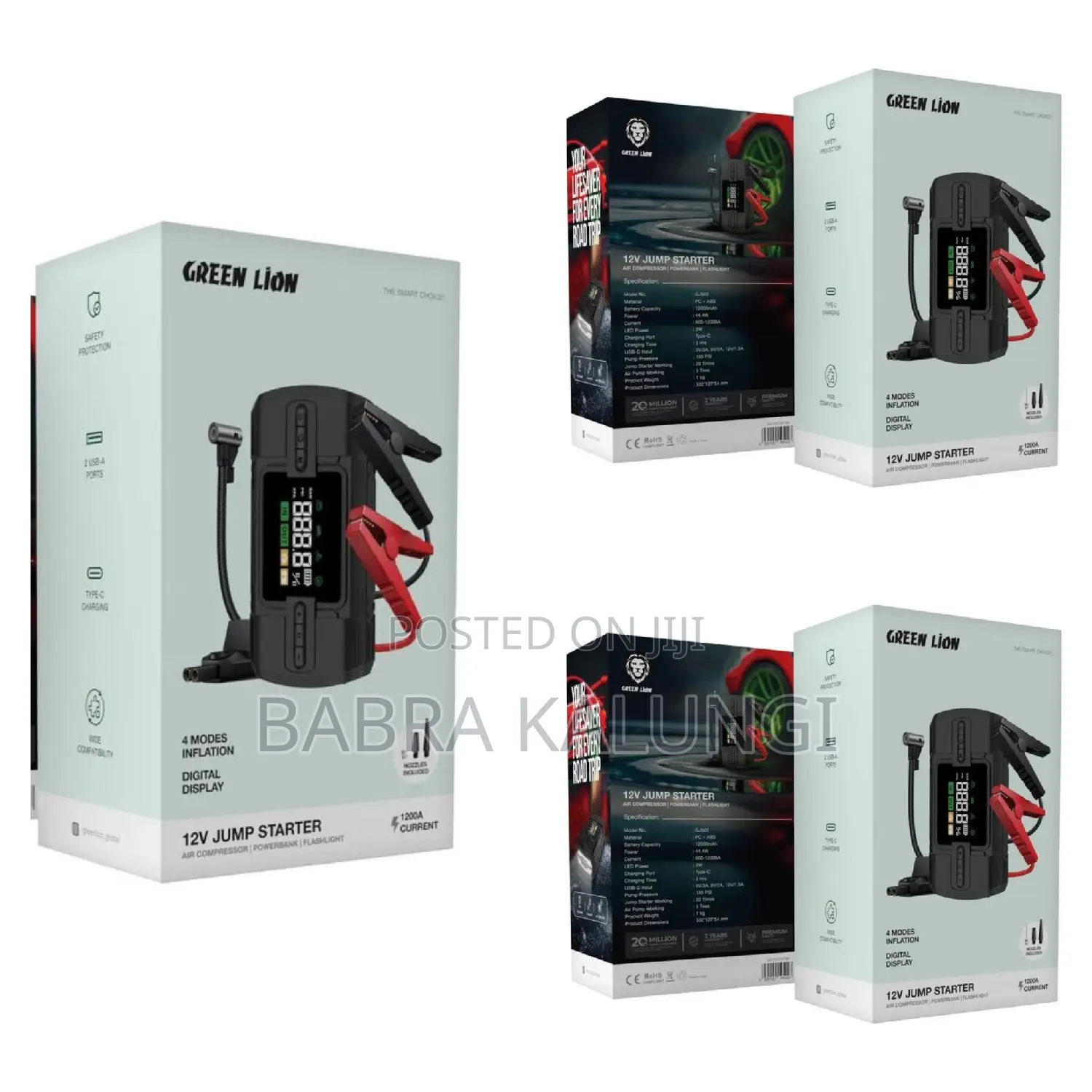 Green Lion 12v Jump Starter 12000 Mah