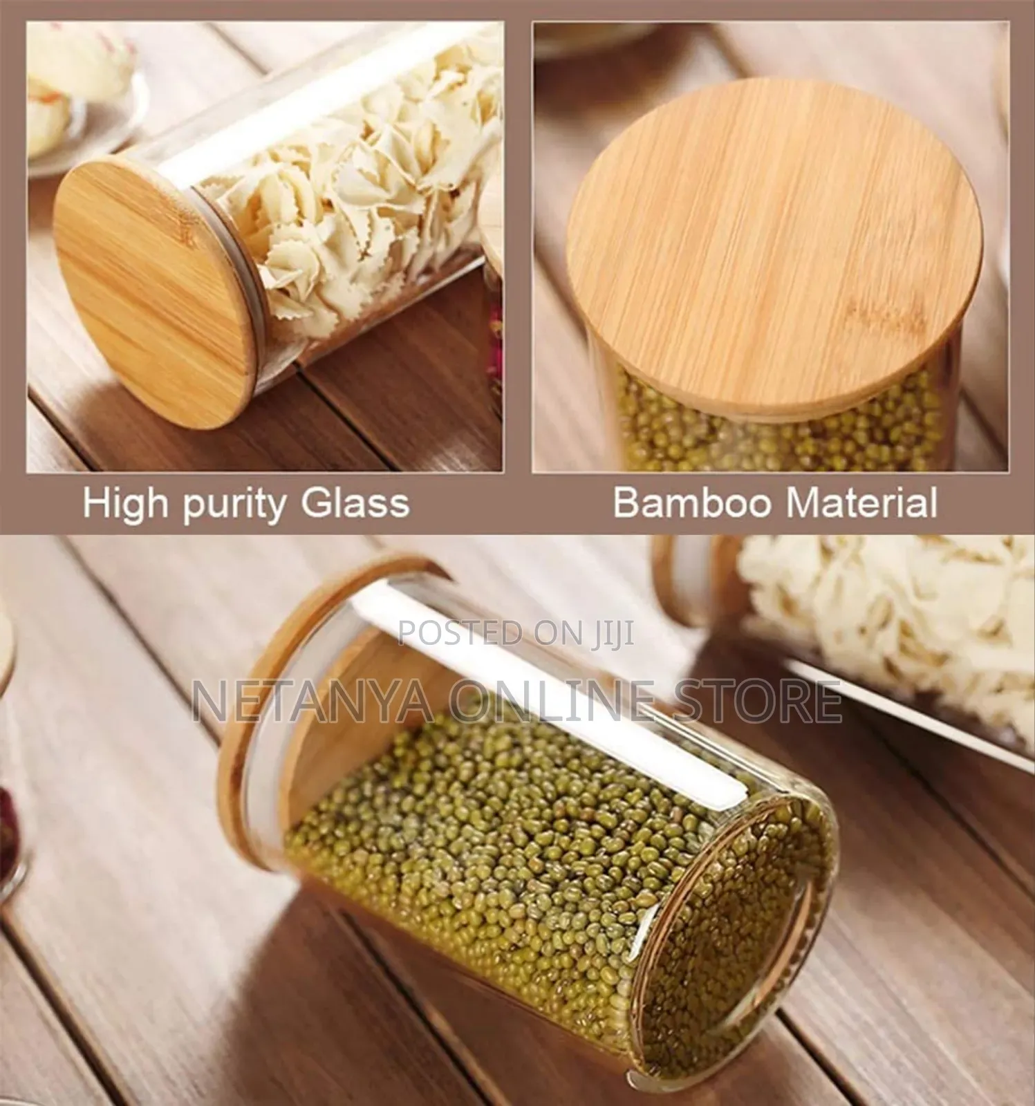 3pcs Glass Storage Air Tight Containers