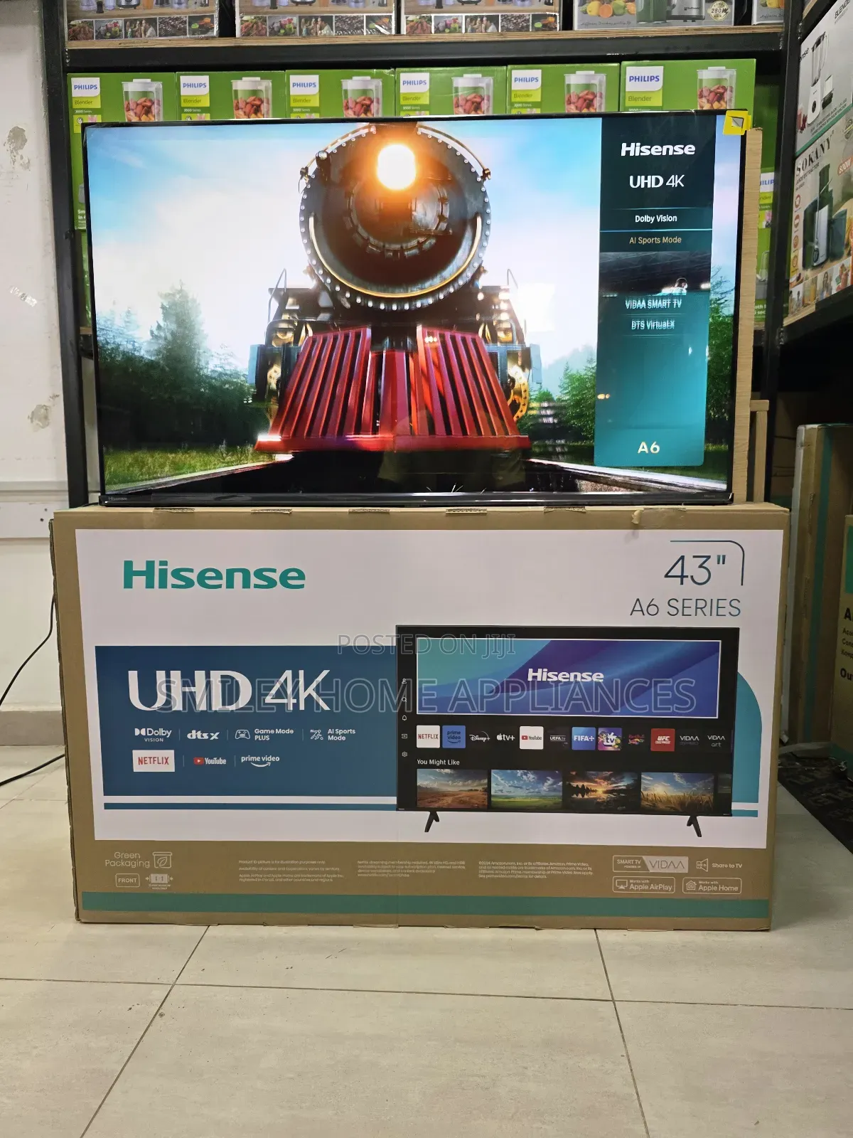A6 Series Hisense 43inches Uhd4k Vidaa Smart Tv at Discount