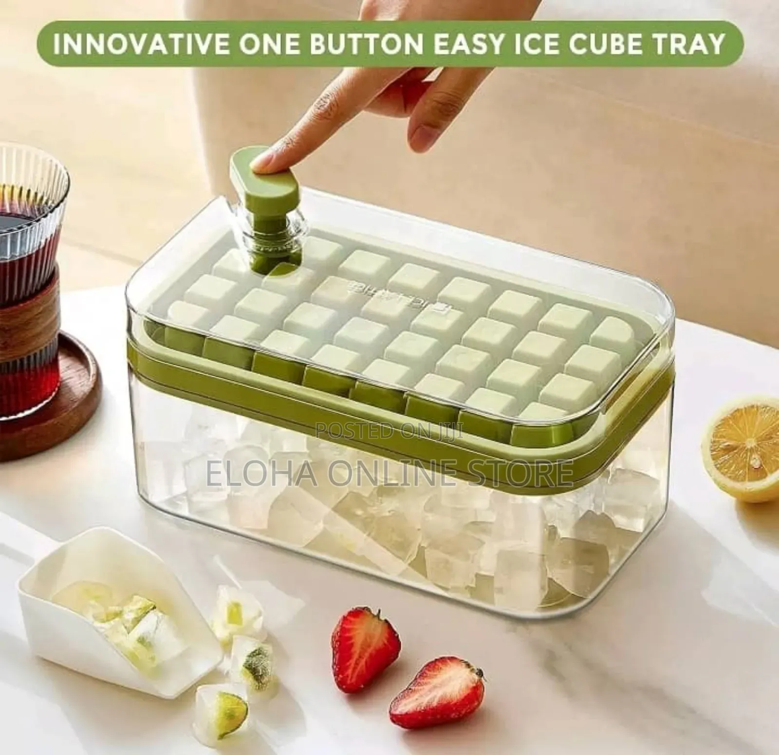 Odor Free Ice Cube Mold With Quick Release Button