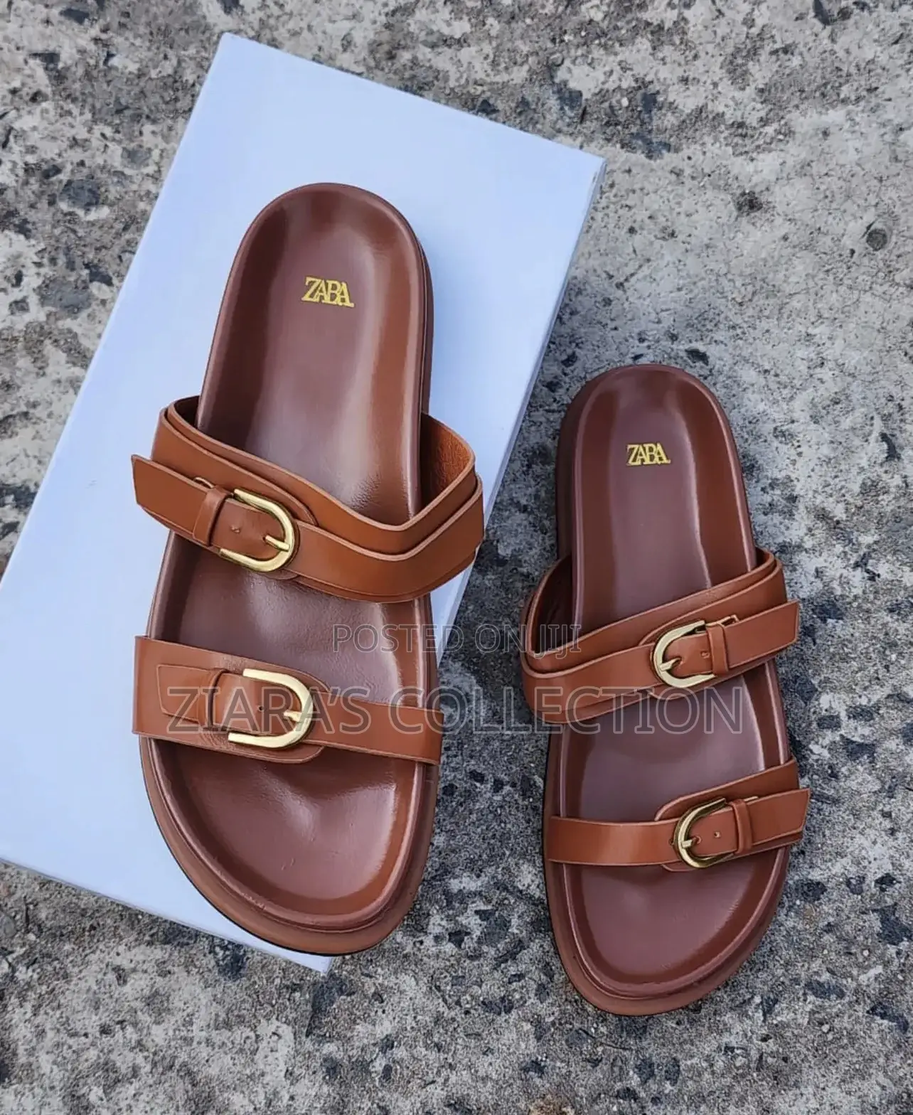White ,Black And Brown Zara Lady’S Sandals