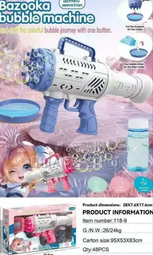 Kids Bazooka Bubble Machine Gun