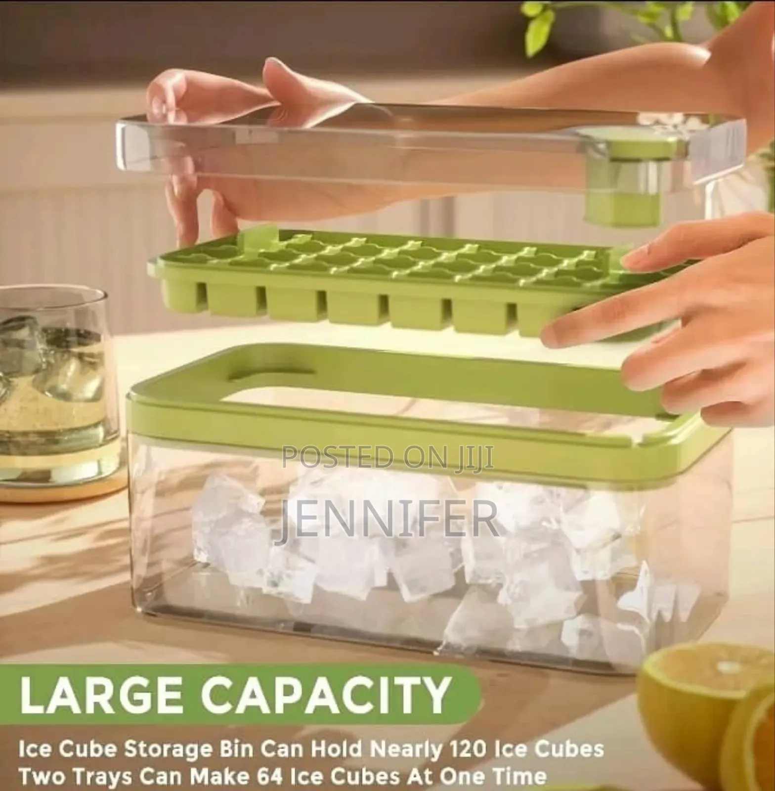 Odor Free Ice Cube Mold With Quick Release Button