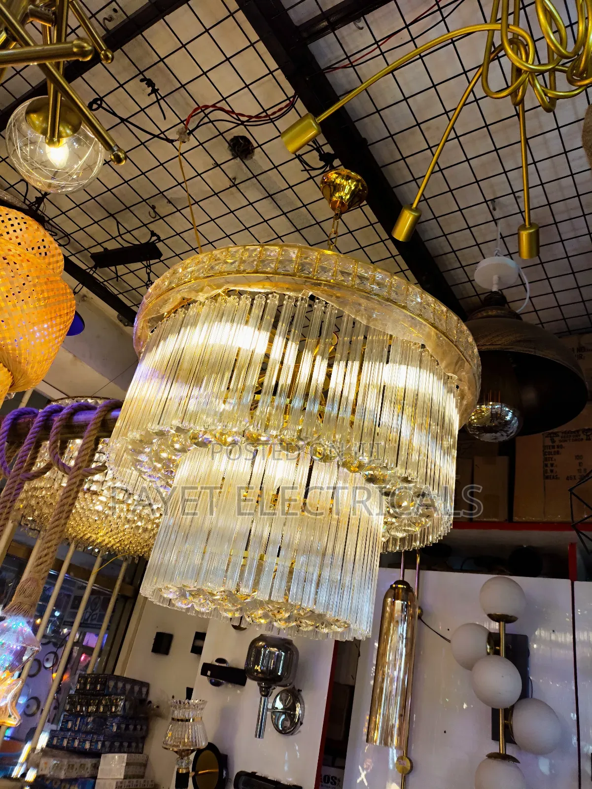 Modern Gold Ceiling Light for Living Room