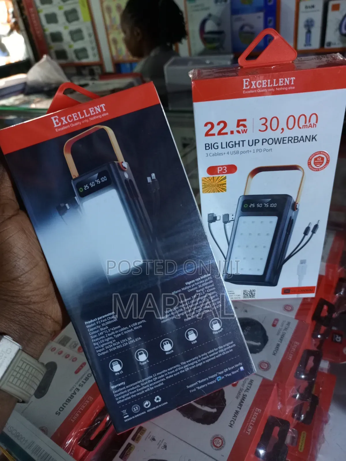 30000 Mah Big Light Up Excellent Power Bank