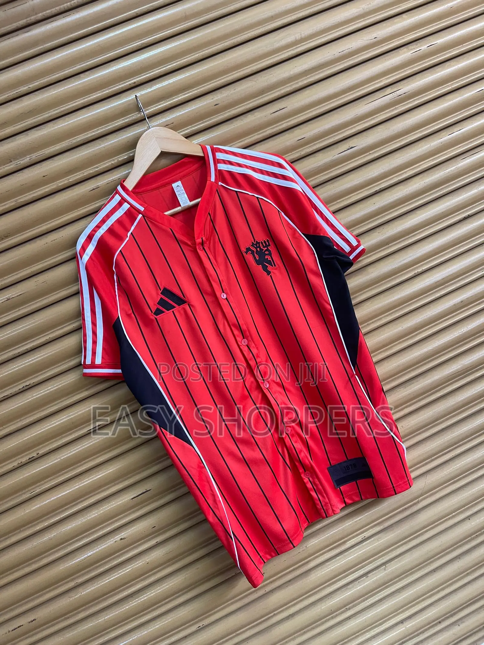 Manchester United Adidas Us Baseball Jersey - Red