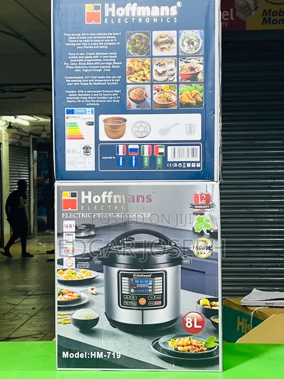 Hoffman 8l Pressure Cooker With Steam Plate
