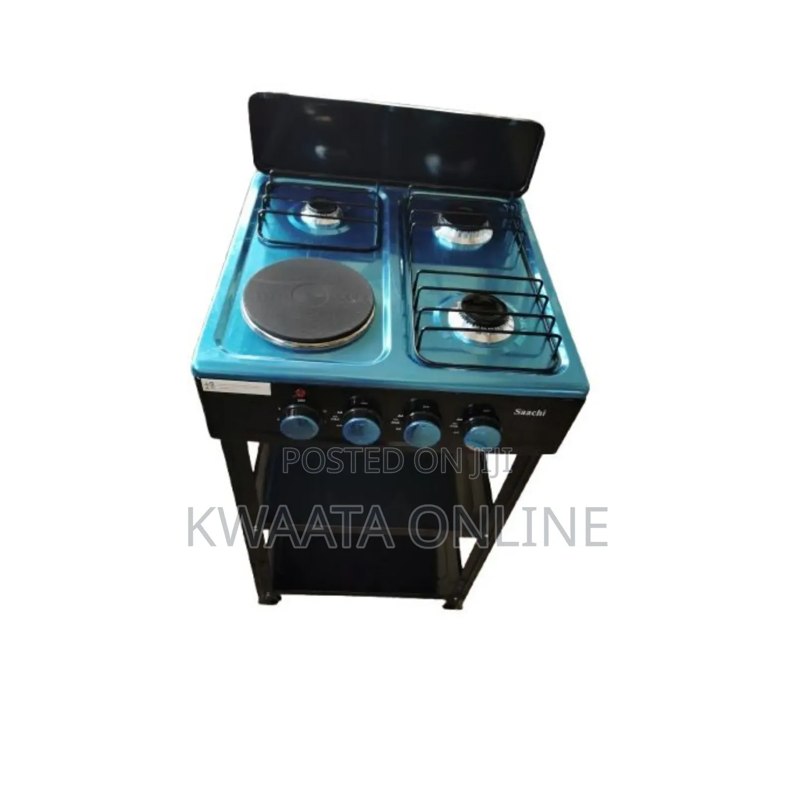 Saachi 2 Gas + 2 Hotplates Table Top Cooker With Shelves