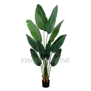 Fake Banana Leaf Plant, Faux Palm Tree, Office Home Decor