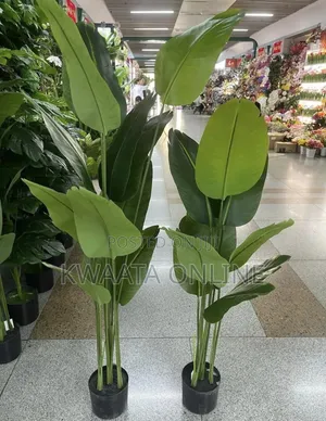 Fake Banana Leaf Plant, Faux Palm Tree, Office Home Decor