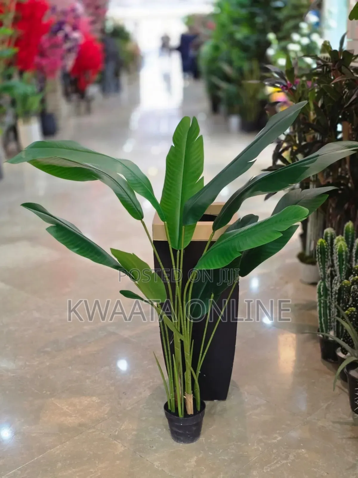 Fake Banana Leaf Plant, Faux Palm Tree, Office Home Decor