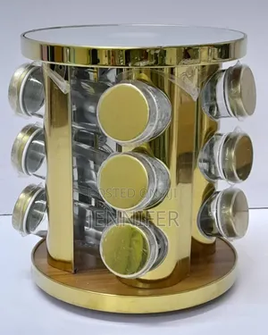 Countertop Glass Rotating Spice Rack 12 Spice Jars Organizer