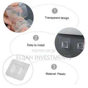 2pcs Double-Sided Adhesive Wall Hooks