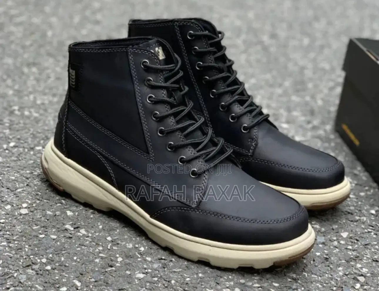 Original Men’S Black Caterpillar Casual Leather Boots