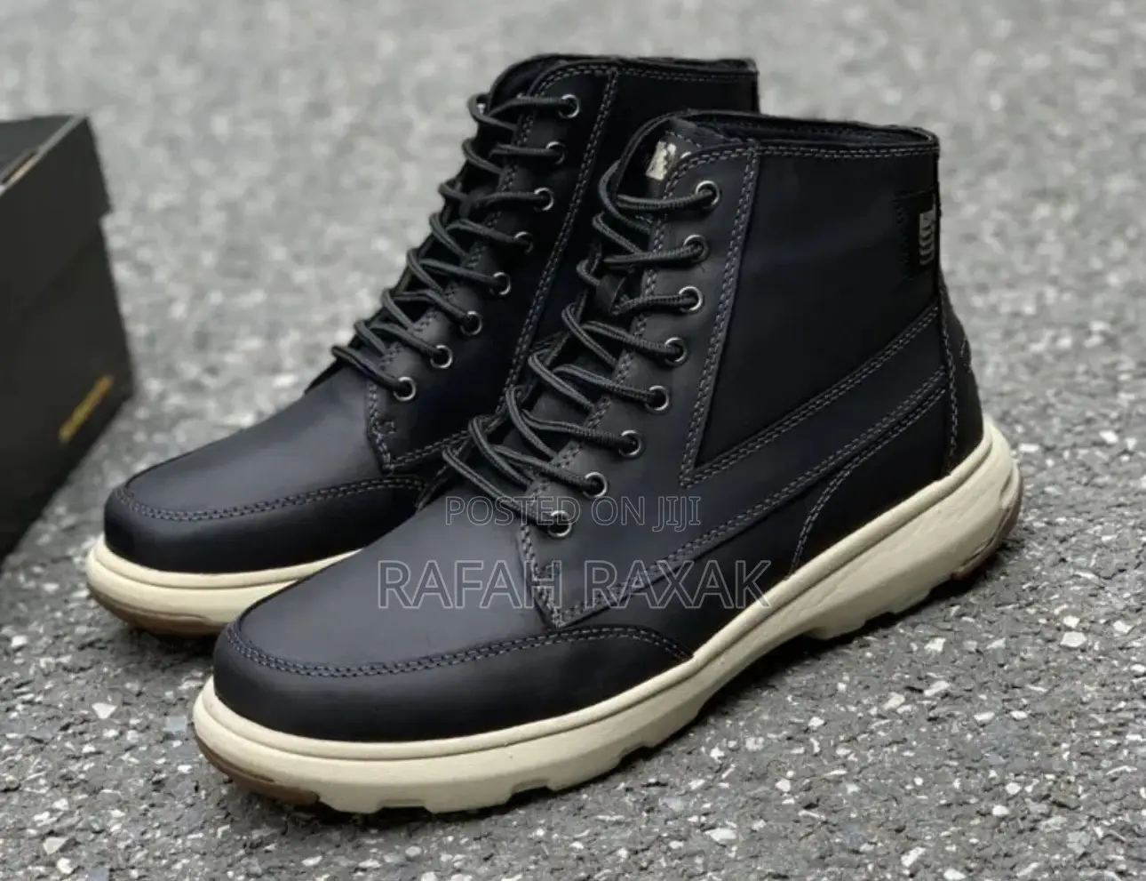 Original Men’S Black Caterpillar Casual Leather Boots