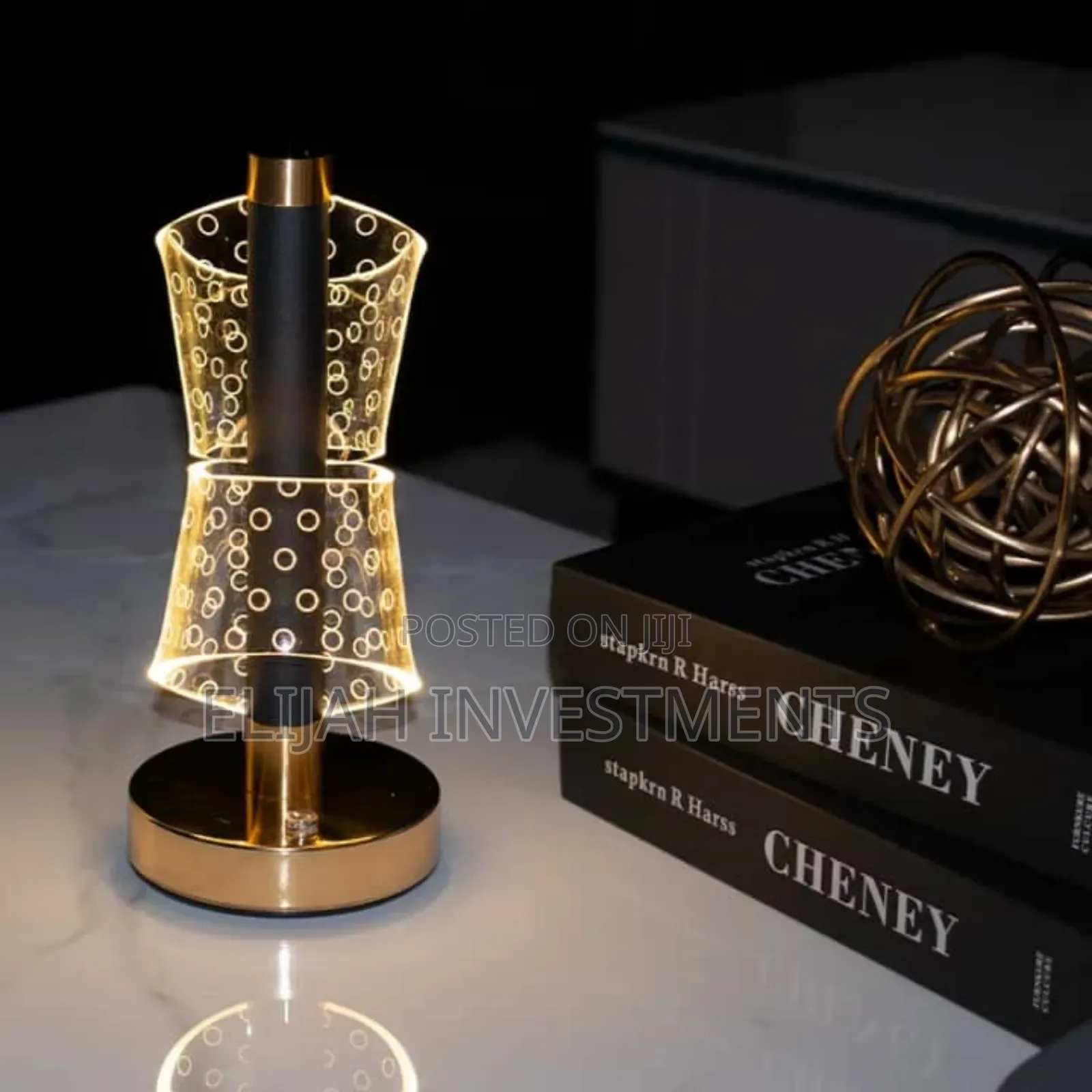 Nordic Simple Minimalist Rechargeable Golden Lamp