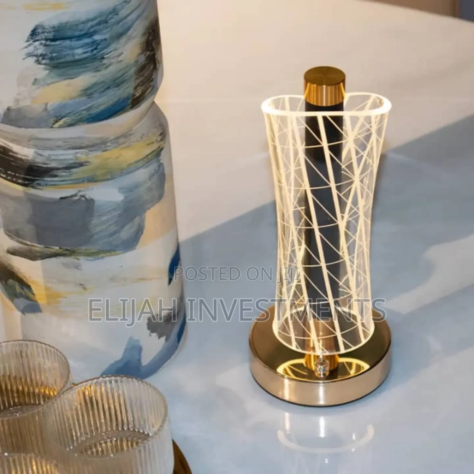 Nordic Simple Minimalist Rechargeable Golden Lamp