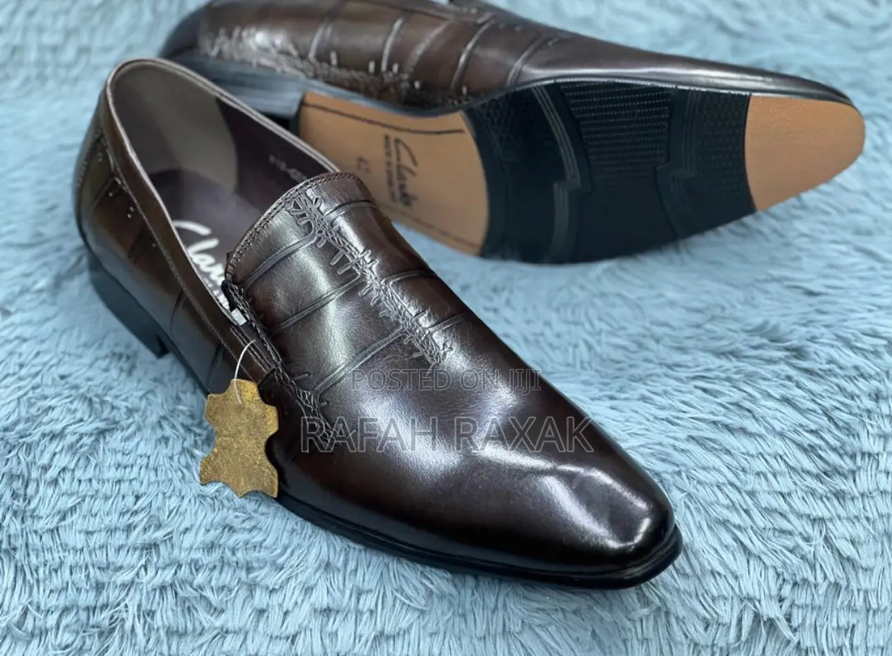 Original Coffee Brown Clark Formal Gentle Shoes