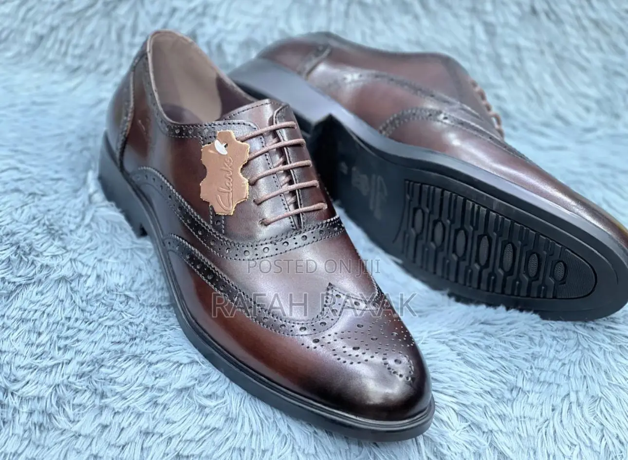 Original Dark Tan Clarks Oxford Formal/Gentle Shoes