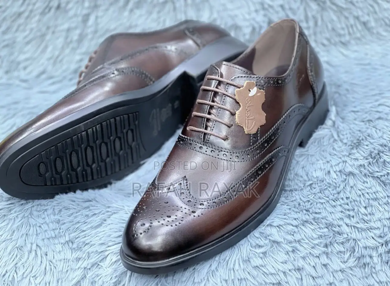 Original Dark Tan Clarks Oxford Formal/Gentle Shoes