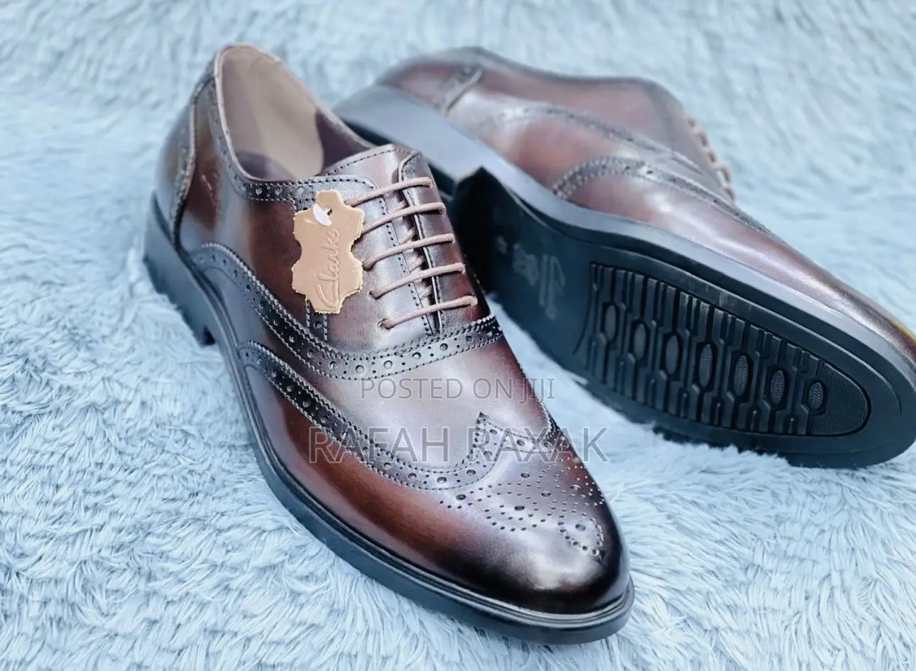Original Dark Tan Clarks Oxford Formal/Gentle Shoes