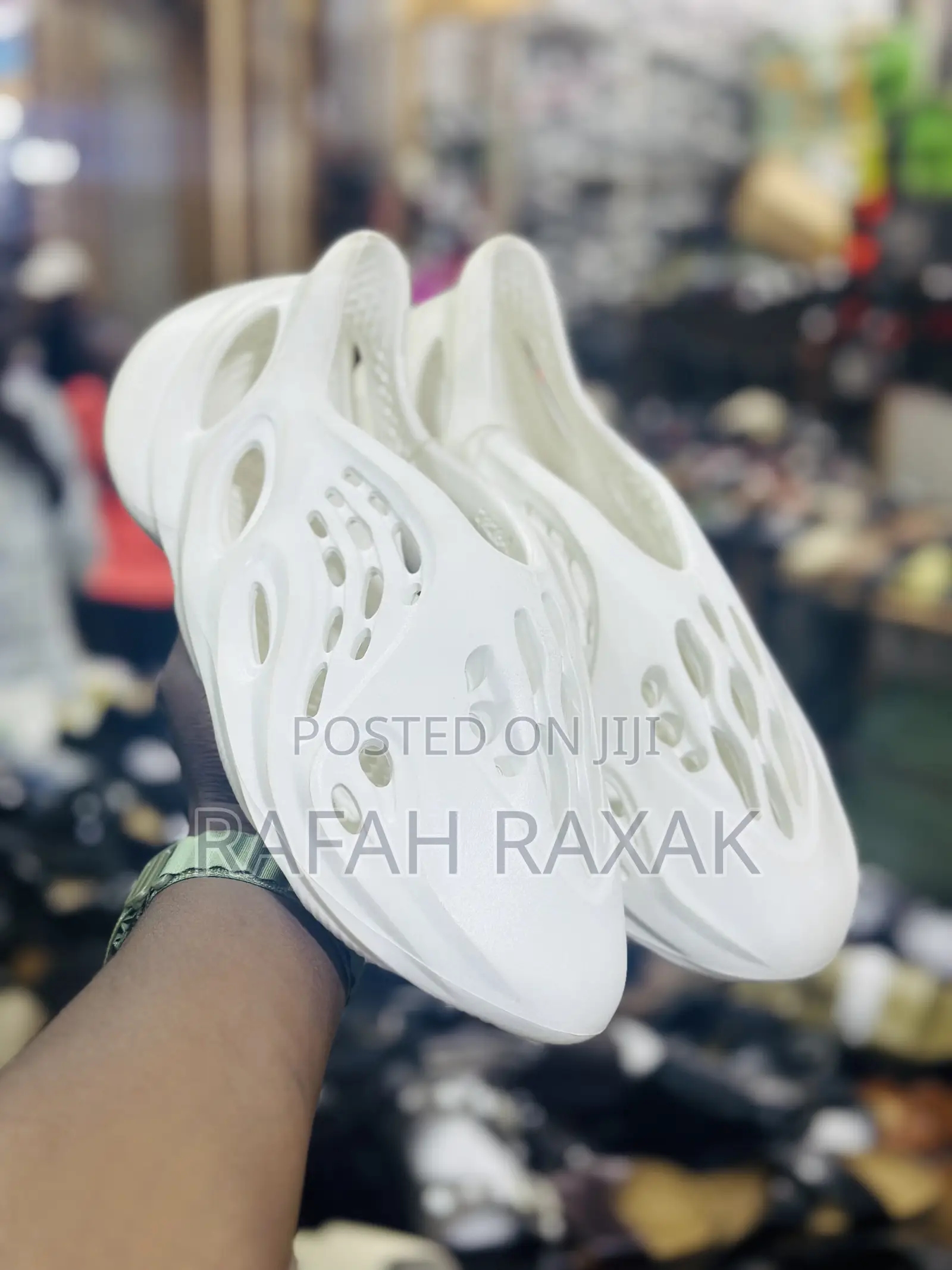 New White Adidas Yeezy Foam Runner Rubber Sandals