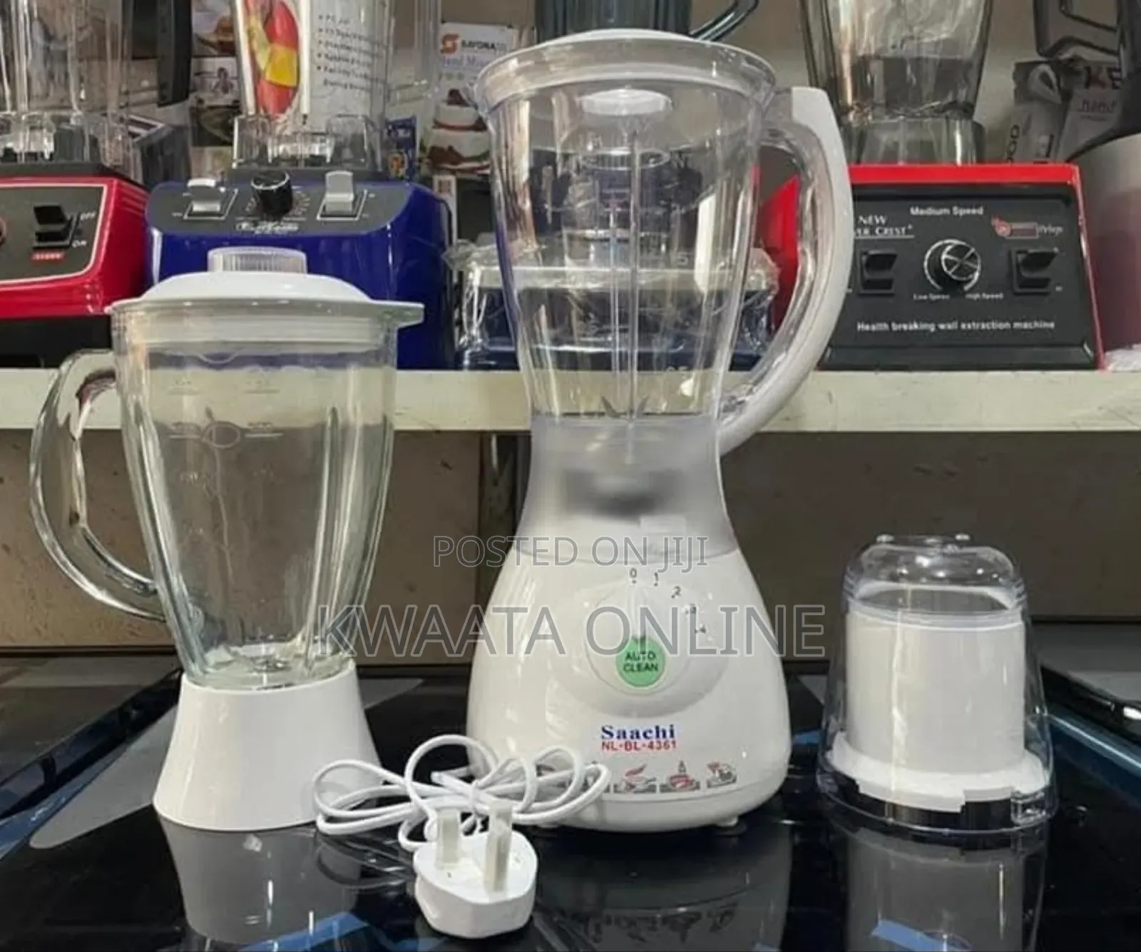 Saachi 3 in 1 Blender Nl-Bl-4361-White With Auto-Clean