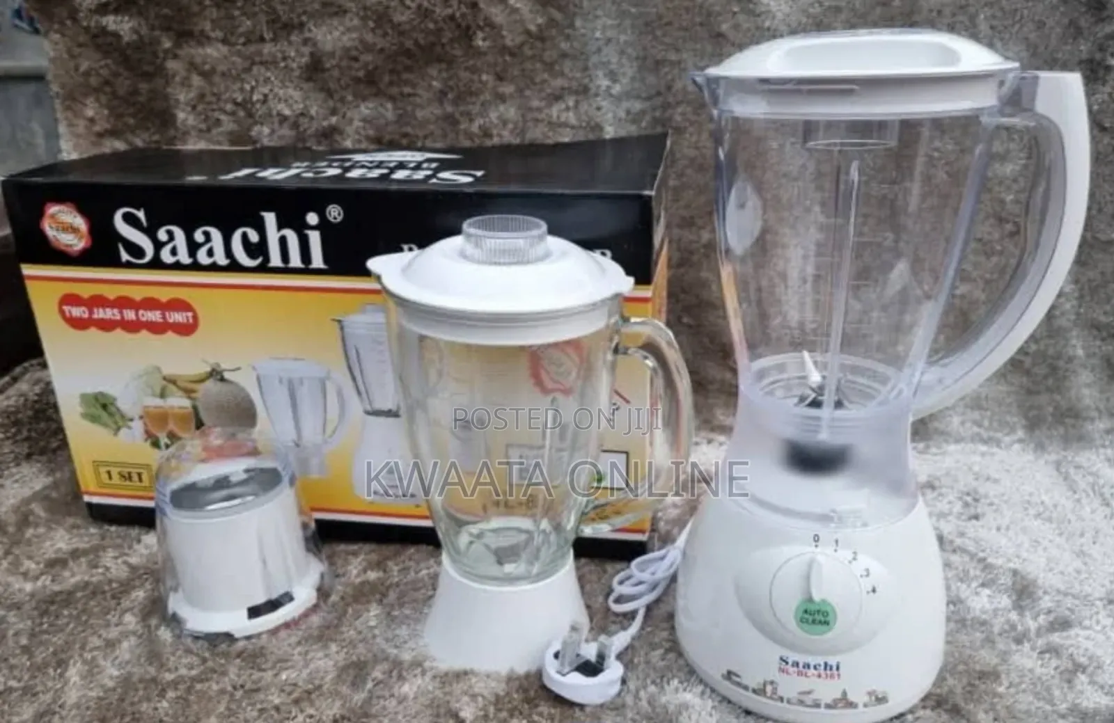 Saachi 3 in 1 Blender Nl-Bl-4361-White With Auto-Clean