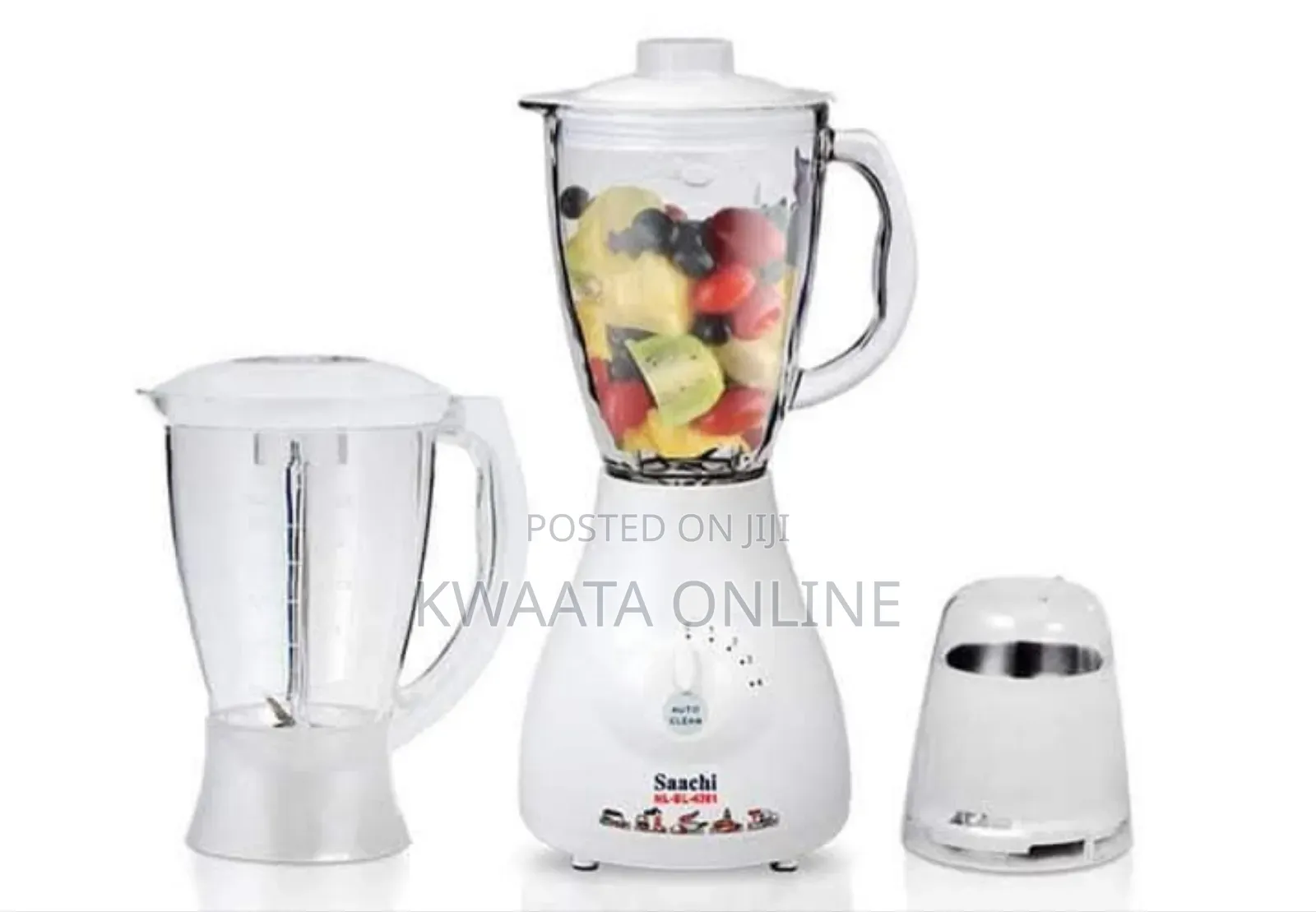 Saachi 3 in 1 Blender Nl-Bl-4361-White With Auto-Clean