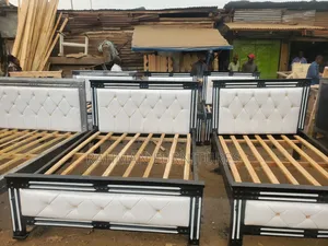 Four by Six Fabric Bed New White and Black