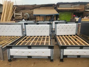 Four by Six Fabric Bed New White and Black